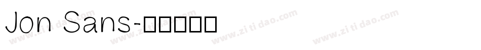 Jon Sans字体转换